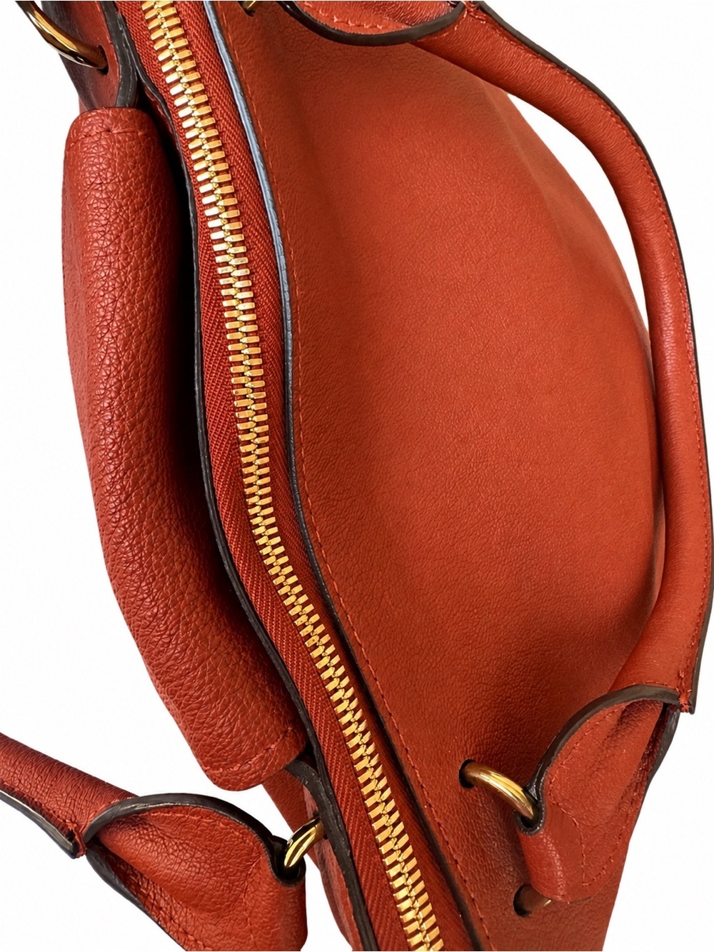 Chloé Elsie Leather Satchel in Whiskey with Gold Hardware - Picture 13 of 14